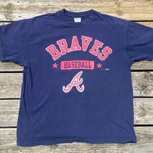 Vintage 1997 Atlanta Braves Baseball Single Stitch TShirt Team Hanes 2XL MadeUSA